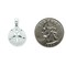 14K White Gold Sand Dollar Charm Pendant FindingKing Jewerly 23mm x 15mm